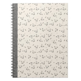 Caderno Espiral Soft Beige Minimalist Cat Line Art Notebook