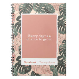 Caderno Espiral Soft Clay Monstera Block Quote Classic Notebook