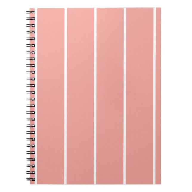 Caderno Espiral Soft Color Vertical Stripe Pattern Design (Frente)