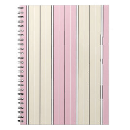 Caderno Espiral Soft Color Vertical Stripe Pattern Design