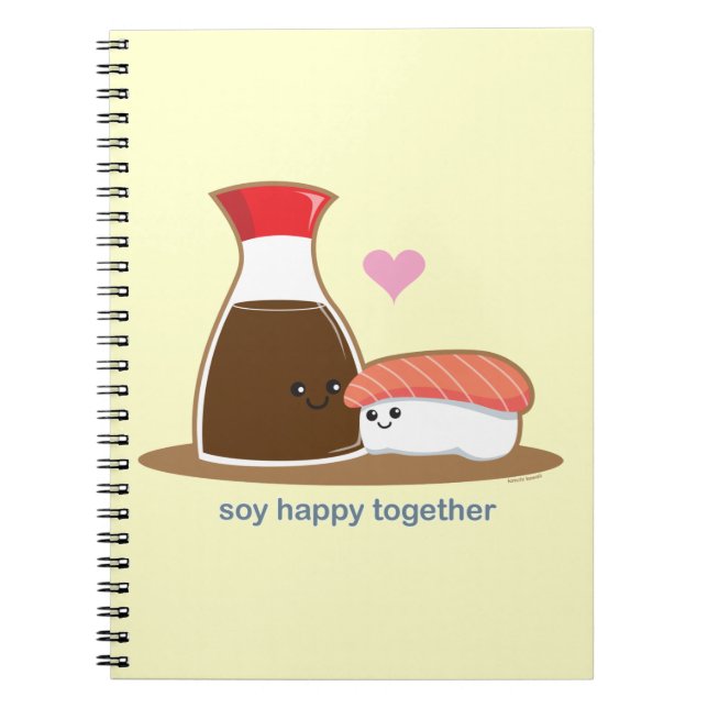 Caderno Espiral Soja feliz junto (Frente)