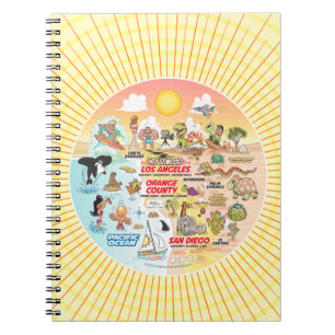 Caderno Espiral Sol da Califórnia