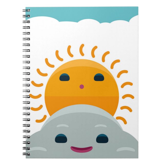 Caderno Espiral Sol e Nuvem (Frente)
