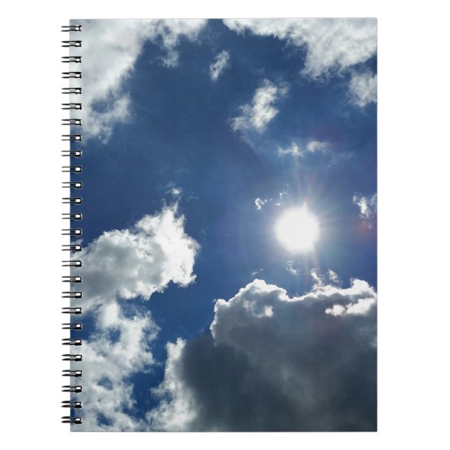 Caderno Espiral Sol e nuvens (Frente)