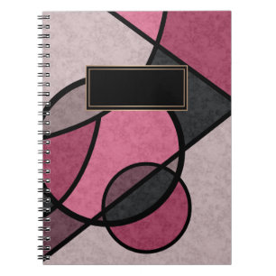 Caderno Espiral Sol rosa, abstrato
