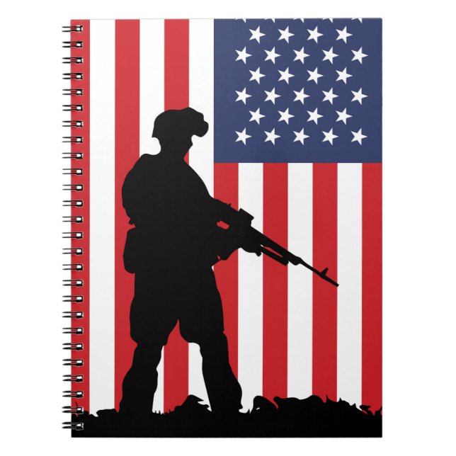 Caderno Espiral Soldado Americano (Frente)