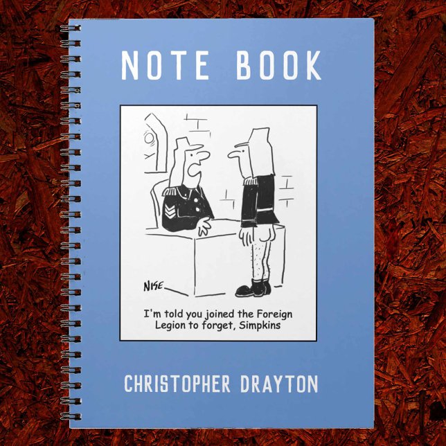 Caderno Espiral Soldado no Cartoon da Legião Estrangeira Francesa (Criador carregado)