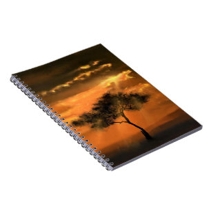 Caderno Espiral Solitário Tree Sunbeams - Coleção de Artes de D