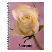 Solteiro White Rose Spiral notebook