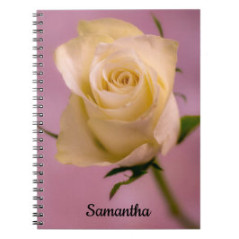 Caderno Espiral Solteiro White Rose Spiral notebook