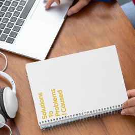 Caderno Espiral Soluções para problemas que causei