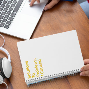 Caderno Espiral Soluções para problemas que causei