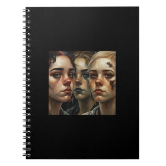 Caderno Espiral Somber Faces – AI Art Notebook