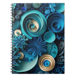 Caderno Espiral Sombras 3D de Azul