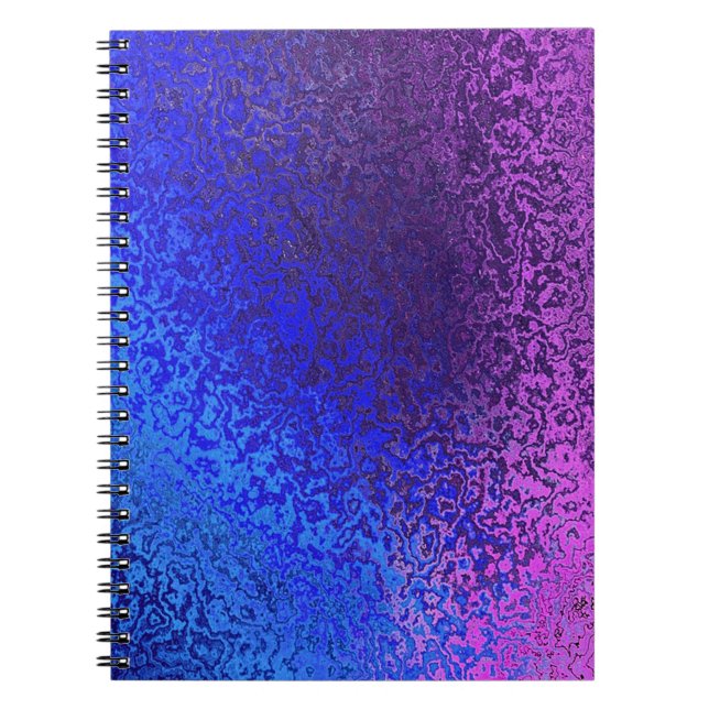 Caderno Espiral Sombras do Binder Espiral Azul e Roxo (Frente)