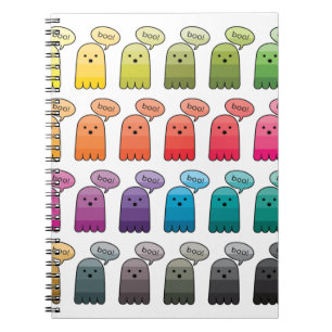 Caderno Espiral Sombras do Boo Ghost Halloween