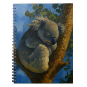 Caderno Espiral Sonhando no Eucalipto - Dormindo na Arte Koala