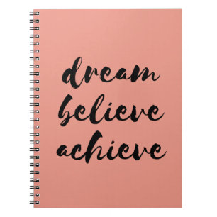 Caderno Espiral Sonhe acreditar no notebook