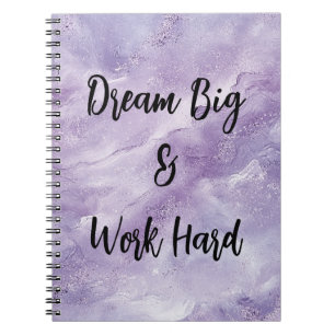 Caderno Espiral Sonhe grande e Duro de trabalho