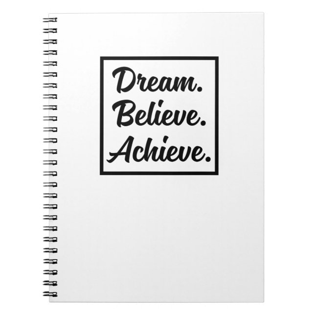 CADERNO ESPIRAL SONHO ACREDITE EM ALCANÇAR (Frente)