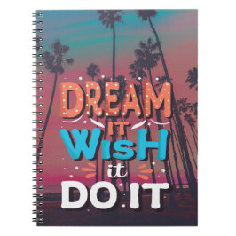 Caderno Espiral Sonho De Citação Motivacional Que Ele Deseje