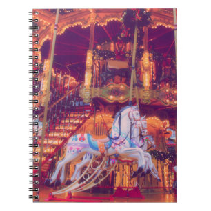 Caderno Espiral sonho infantil - carrossel antigo