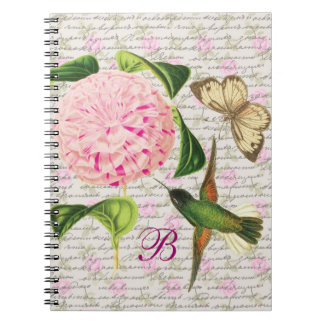 Caderno Espiral Sonho Monogrammed do vintage