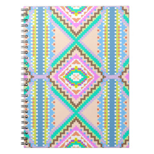Caderno Espiral Sonho Pastel Elétrico Caleidoscópio