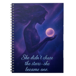 Caderno Espiral Sonhos Celestiais - Ela Se Tornou Uma Estrela
