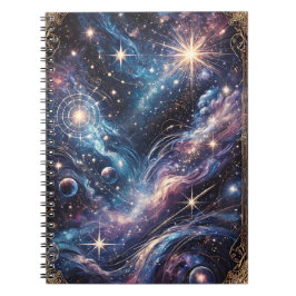 Caderno Espiral Sonhos Celestiais Galáxia Cósmica