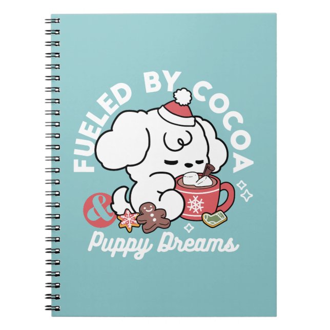 Caderno Espiral Sonhos De Bolachas Cozy - Chocolate Quente e Natal (Frente)