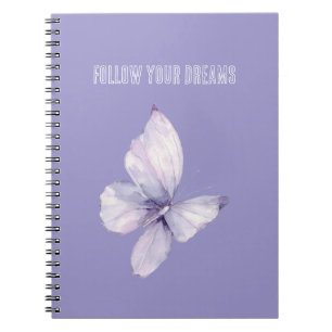 Caderno Espiral Sonhos de Borboleta Lavanda