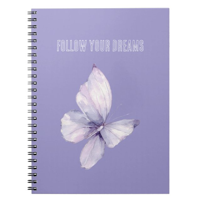 Caderno Espiral Sonhos de Borboleta Lavanda (Frente)