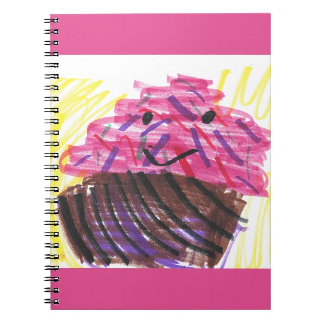Caderno Espiral Sonhos de Cupcake Arte Infantil Fofa (Frente)