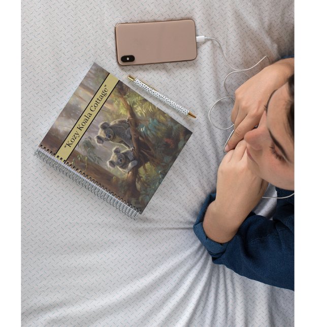 Caderno Espiral Sonhos de Floresta Koala, personalizados (Criador carregado)
