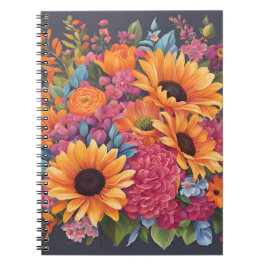 Caderno Espiral Sonhos De Girassol: Notebook Floral