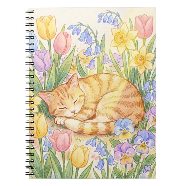Caderno Espiral Sonhos de Jardim de Primavera (Frente)