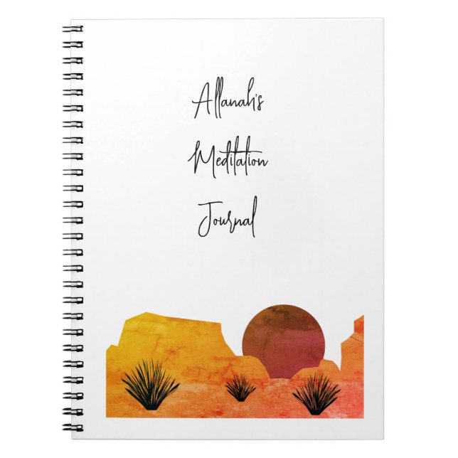 Caderno Espiral Soothing Desert Moon Meditation Notebook (Frente)