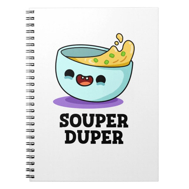 Caderno Espiral Sopa Duper Divertida Piada de Sopa  (Frente)