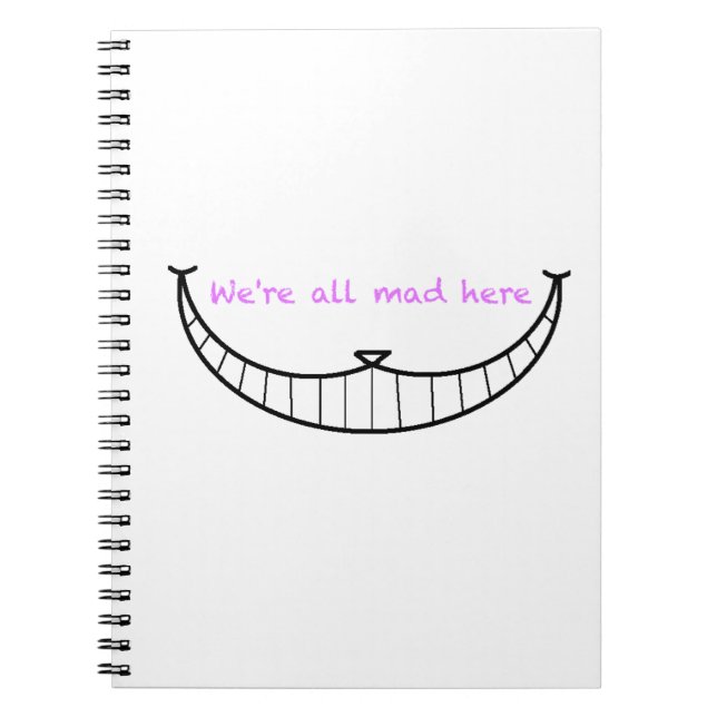 Caderno Espiral Sorriso do gato de Cheshire (Frente)
