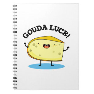 Caderno Espiral Sorte Gouda Piada de Queijo Engraçada 
