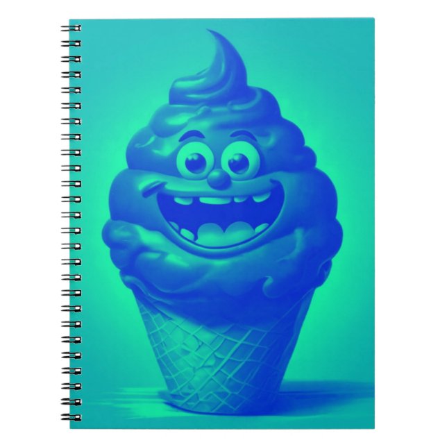 Caderno Espiral Sorvete Cone virado (Frente)