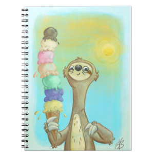 Caderno Espiral Sorvete dos amores das preguiças!