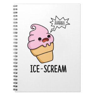 Caderno Espiral Sorvete- Grito Cone de Sorvete Engraçado Trocadilh