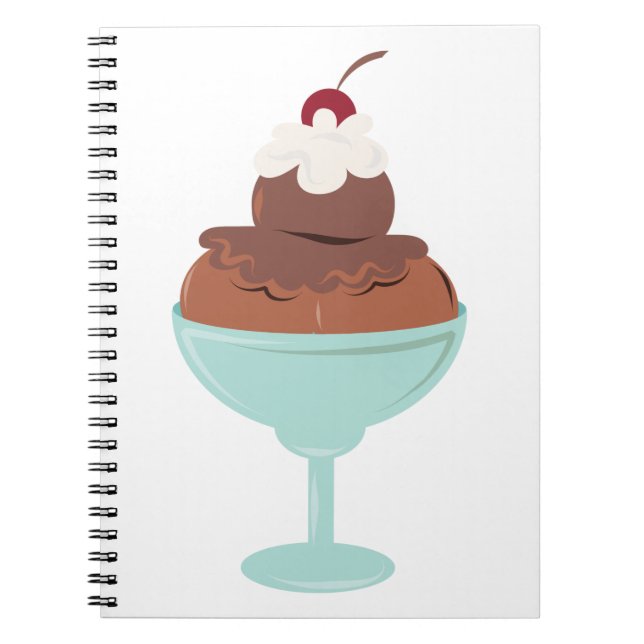 Caderno Espiral Sorvete Sundae (Frente)