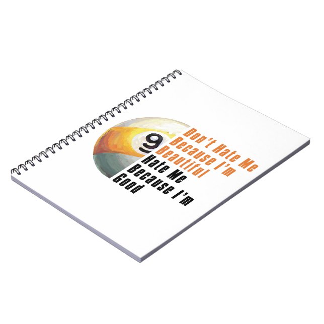 Caderno Espiral Sou Bonita, Sou Boa 9 Ball (Left Side)