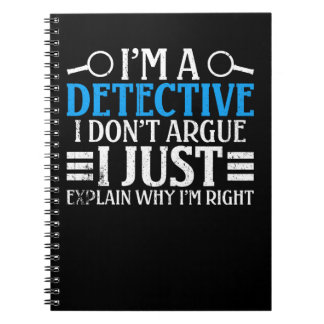 Caderno Espiral Sou Detetive que Não Argumento