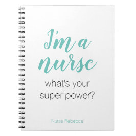 Caderno Espiral Sou enfermeira, qual é o seu super poder?