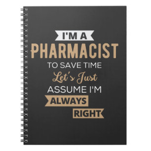 Caderno Espiral Sou Farmacêutico para Economizar Vamos de tempo.