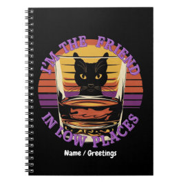 Caderno Espiral Sou o Amigo em Baixo Lugares Engraçado Citação